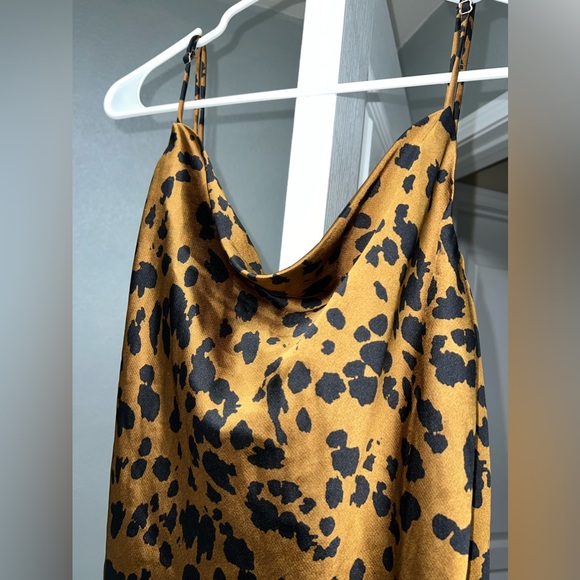 Women’s Satin Cowl Neck Dress - Picture 3 of 3